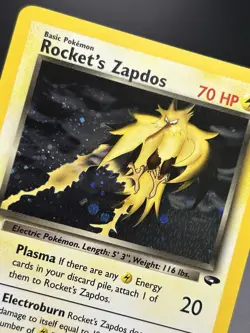 ROCKET’S ZAPDOS Pokemon Card - WOTC - 1st Edition - Gym Challenge 15/132 NM (A) - Image 4