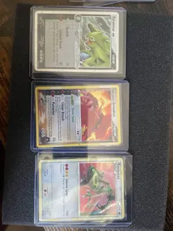 Vintage Pokemon TCG Card Lot Rayquaza, Groudon, Tyranitar All Lp - Image 1