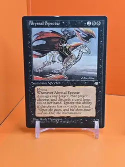 ⚫❄⚫ (4) 1995 Magic The Gathering ICE AGE ABYSSAL SPECTER PLAYED ⚫❄⚫ - Image 2