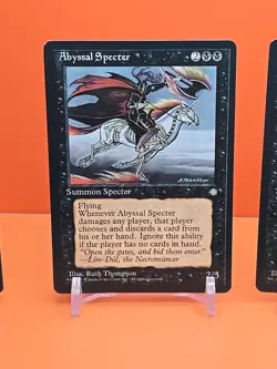 ⚫❄⚫ (4) 1995 Magic The Gathering ICE AGE ABYSSAL SPECTER PLAYED ⚫❄⚫ - Image 3