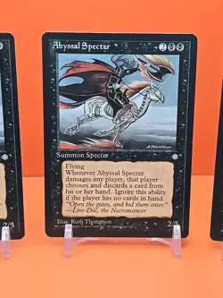 ⚫❄⚫ (4) 1995 Magic The Gathering ICE AGE ABYSSAL SPECTER PLAYED ⚫❄⚫ - Image 4