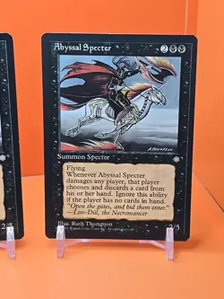 ⚫❄⚫ (4) 1995 Magic The Gathering ICE AGE ABYSSAL SPECTER PLAYED ⚫❄⚫ - Image 5
