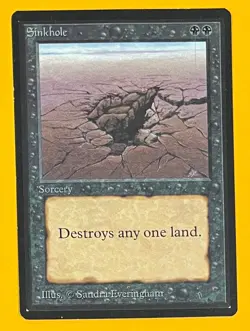 MTG SINKHOLE Beta (OldManMTG 012-152) - Image 1