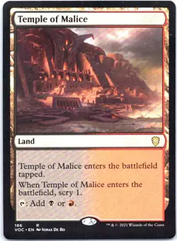 #186 Temple of Malice Commander: Innistrad: Crimson Vow Rare - Image 1