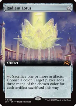 Radiant Lotus (Extended Art) Aetherdrift Mythic NM Magic: The Gathering 395 Foil - Image 1