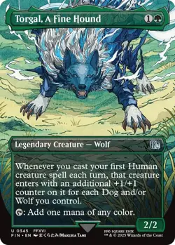 Torgal, A Fine Hound (Borderless) FINAL FANTASY NM Magic: The Gathering Foil - Image 1
