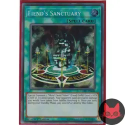 Yugioh Fiend's Sanctuary LCKC-EN030 Secret Rare 1st Edition LP - Image 1