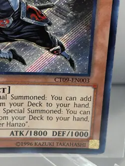 Yugioh - Ninja Grandmaster Hanzo CT09-EN003 Limited Edition Secret Rare HP - Image 4