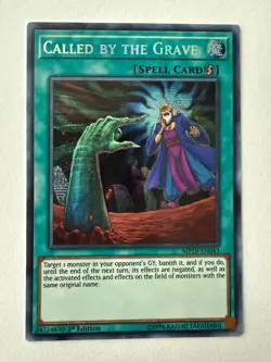 CALLED BY THE GRAVE 1ST EDITION PRISMATIC SECRET RARE MP19-EN043 YUGIOH! - Image 1