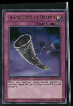 Yu-Gi-Oh! TCG Black Horn of Heaven LCJW-EN297 1st Edition Ultra Rare - Image 1