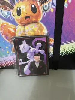 Pokemon Destined Rivals Card Sleeves - Giovanni & Mewtwo - Image 1