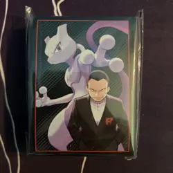 Pokemon Destined Rivals Card Sleeves - Giovanni & Mewtwo - Image 1