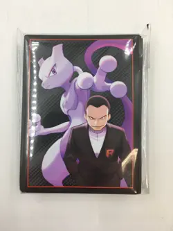 Pokemon Destined Rivals Card Sleeves - Giovanni & Mewtwo - Image 1