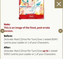 Pre errata-Nami - Common - ST01-007 (NM) - One Piece Card Game TCG English - Image 4