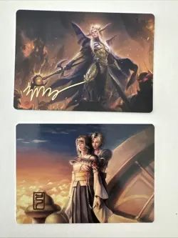 2x Final Fantasy Mtg Gold Stamp Art Series Cards- Farewell + Emperor Palamecia - Image 1