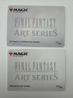 2x Final Fantasy Mtg Gold Stamp Art Series Cards- Farewell + Emperor Palamecia - Image 2