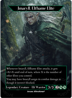 Imaryll, Elfhame Elite - Full Art Altered Art Custom Proxy Cards - Image 1