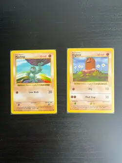 14 1st Edition Pokemon Cards WOTC And 2 Shadowless Base Set Cards Machop Digglet - Image 3