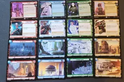 Star Wars Unlimited Spark of Rebellion, Set of Common Leader & Base Cards - Image 1