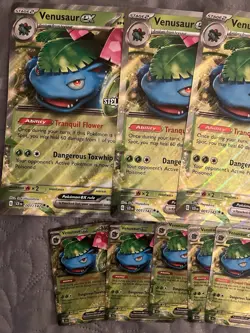 Venusaur ex & Blastoise ex Promo with Jumbo Card Lot of 5 - Image 2