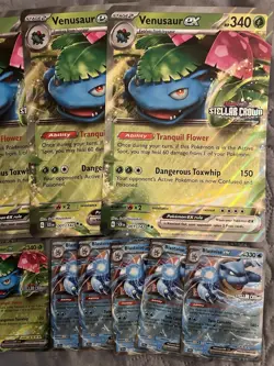 Venusaur ex & Blastoise ex Promo with Jumbo Card Lot of 5 - Image 3