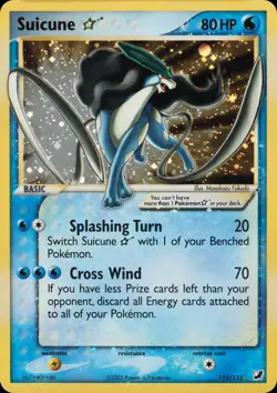 Suicune Gold Star 2005 EX Unseen Forces #115 Holo Ultra Rare Pokemon Card MINT - Image 4