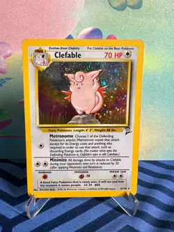 Clefable 5/130 - Base Set 2 #5 Vintage WOTC Holo Rare Pokemon Card - LP - Image 1
