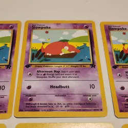 6 Slowpoke POKEMON cards - 3 1st Edition 67/82, One 73/111, Two 55/62. #9 - Image 5