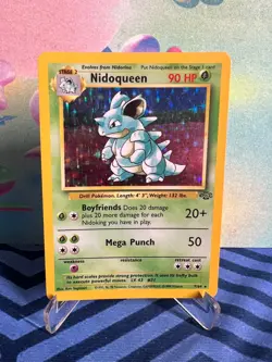 Nidoqueen 7/64 - Jungle #7 Vintage WOTC Holo Rare Pokemon Card - LP - Image 1