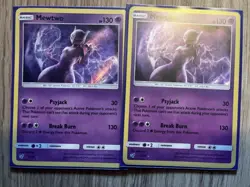 2x Pokemon Mewtwo TCG Detective Pikachu Holo Card 12/18 - Image 2
