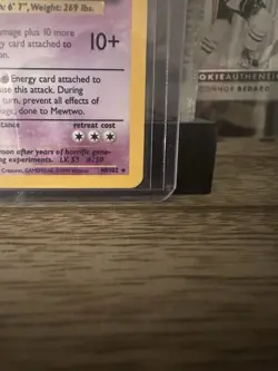 Pokemon TCG Mewtwo 10/102 Base Set 2 Holo Rare Card 1999 Unlimited - Image 4