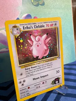 Erika's Clefable 3/132 - Gym Heroes #3 Vintage Holo Rare Pokemon Card - LP+ - Image 2