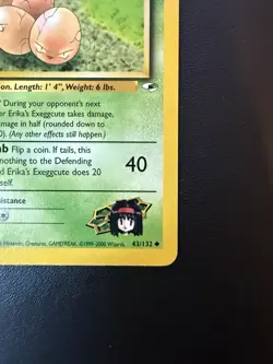 Pokemon Card - Erika's Exeggcute 1st Edition Gym Heroes 43/132 Uncommon 43/132 - Image 4