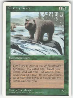 Magic The Gathering MTG Fourth Edition Grizzly Bears - Image 1