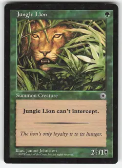 Magic The Gathering MTG Portal Jungle Lion - Image 1