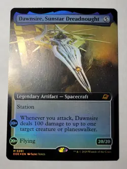 Dawnsire, Sunstar Dreadnought -Extended Art Foil- Edge of Eternities EOE mtg NM - Image 1