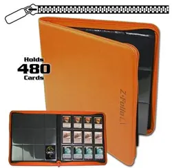 BCW Z-Folio 12-Pocket Zipper LX ORANGE (Used) for Trading Cards Storage - Image 1