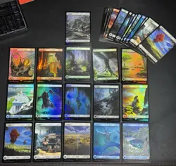 Full Art Lands FOIL & Non Foil Set LOT 32 Cards Final Fantasy MTG - Image 1
