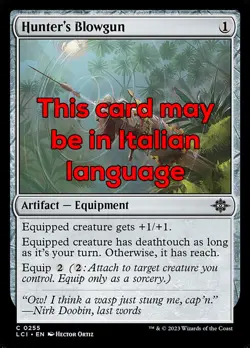MTG HUNTER's BLOWGUN FOIL EXC - CERBOTTANA DEL CACCIATORE 255 - LCI - MAGIC - Image 1