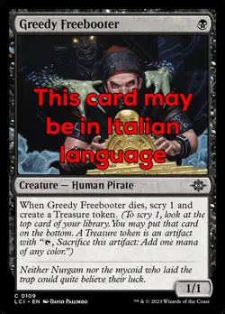 MTG 4x GREEDY FREEBOOTER EXC - FILIBUSTIERE AVIDO 109 - LCI - MAGIC - Image 1