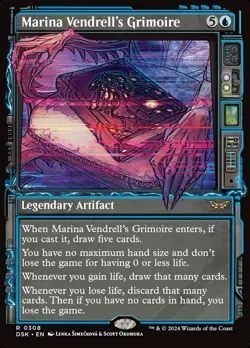 x1 Marina Vendrell's Grimoire - Showcase R MTG Duskmourn: House of Horror M/NM, - Image 1