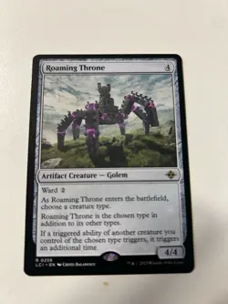 Roaming Throne Magic: The Gathering Card Artifact Creature Golem - Image 1
