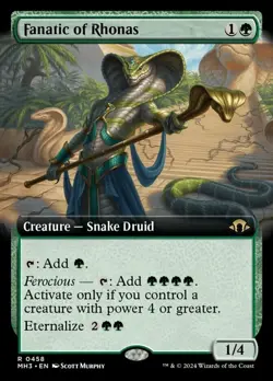 MTG Fanatic of Rhonas - Extended Art, NM-Mint, English Modern Horizons 3 - Image 1