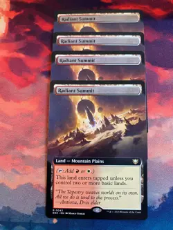 MTG Edge of Eternities Radiant Summit Extneded Art x 4 - Image 1