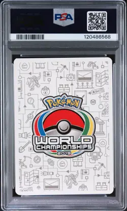 2019 POKEMON WORLD CHAMPIONSHIPS PROMO #72 ESPEON & DEOXYS GX WORLD CHAMP PSA 9 - Image 2