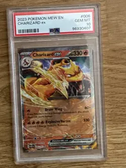 2023 Pokemon Charizard ex 006/165 Scarlet & Violet 151 PSA 10 GEM MINT English - Image 1