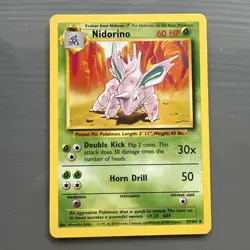 Pokemon Uncommon Card : Nidorino 37/102 (Base Set) 1999 - Image 1