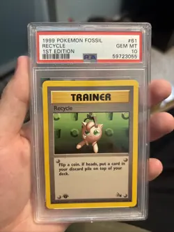 Pokemon TCG Recycle Fossil Card 61/62 1st Edition Common - Image 1