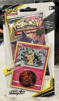 Pokemon Pikachu TCG Sun&Moon Team Up Blister Pack Sealed - Gengar/Minikyu! - Image 1