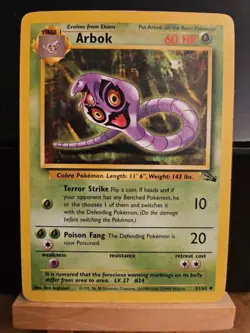 Pokemon TCG Fossil 31/62 - ARBOK, Regular Unlimited Uncommon - Image 1